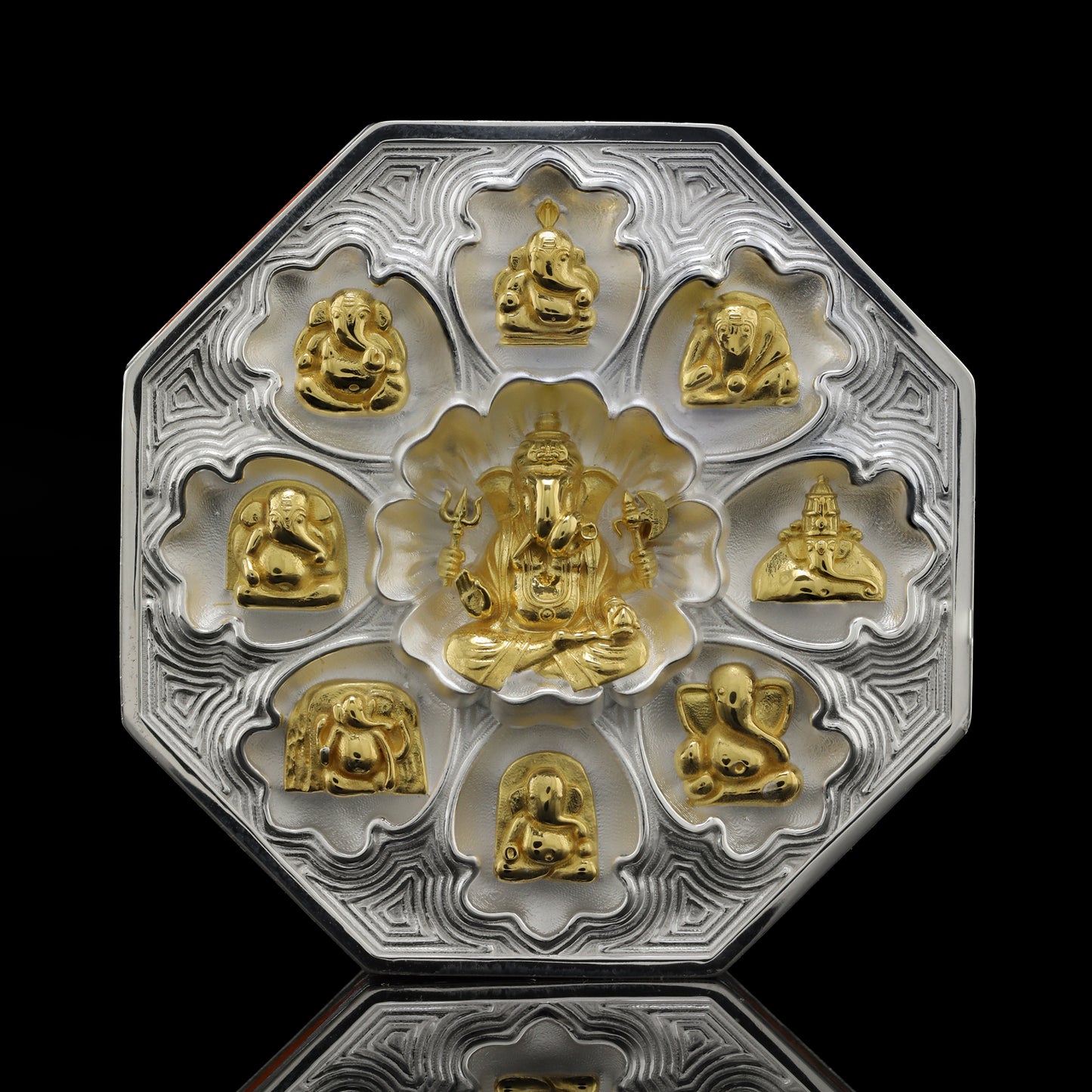 925 Silver Mixed Finish Ashtavinayak Coin