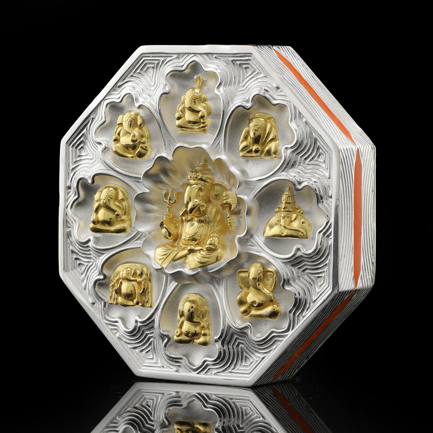 925 Silver Mixed Finish Ashtavinayak Coin