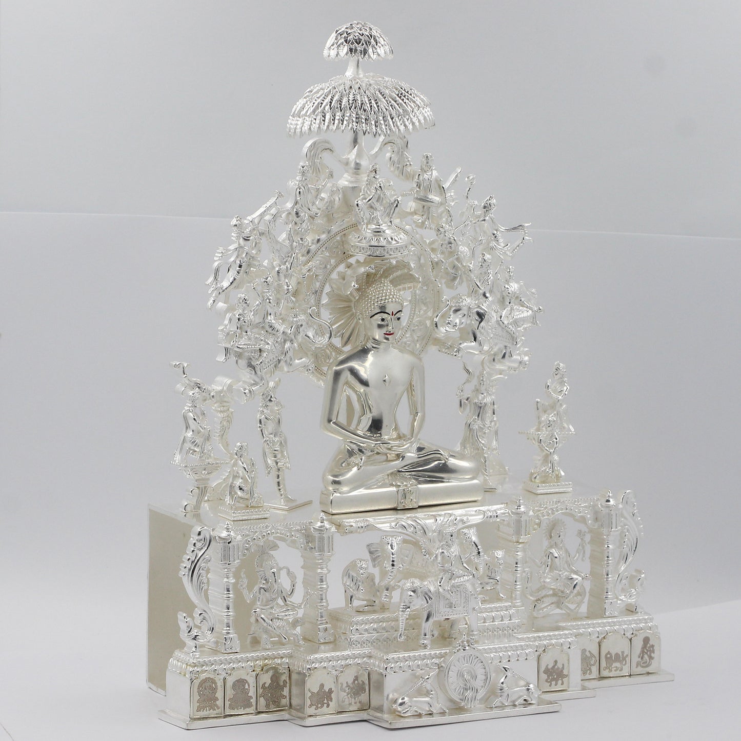 999 Silver Semi Polished Parrikar Temple