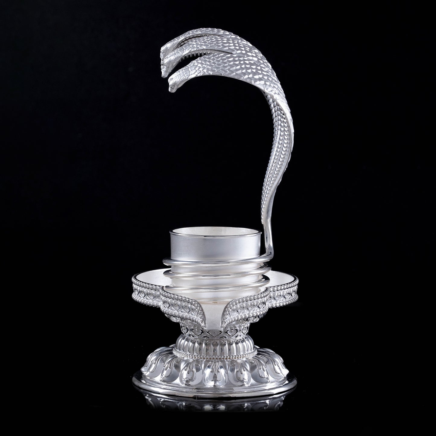 925 Silver Mixed Finish Shiva Lingam