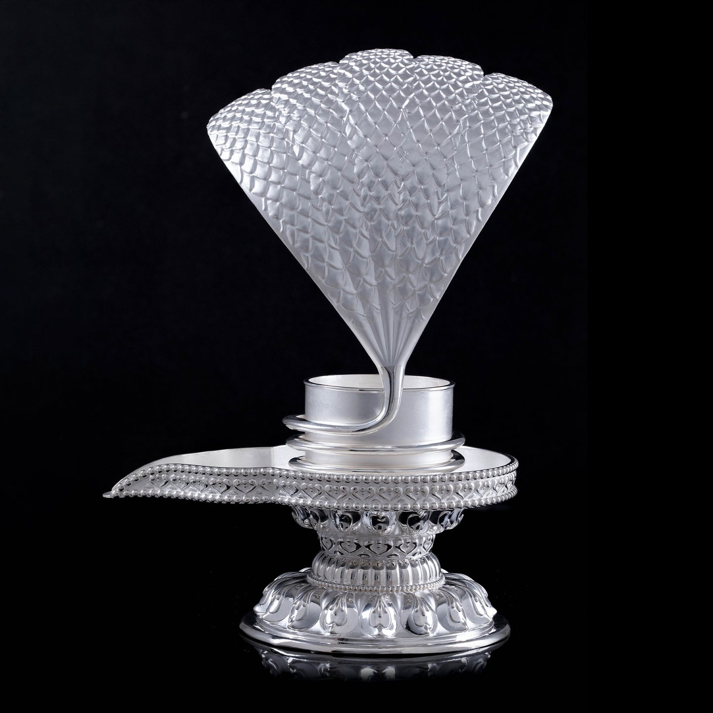 925 Silver Mixed Finish Shiva Lingam