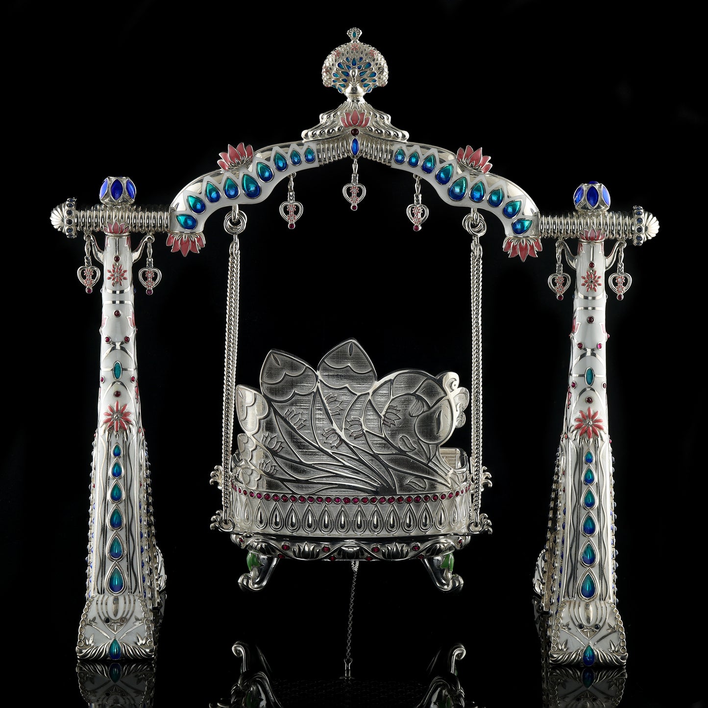 925 Silver High Polished Pichvai Jhula