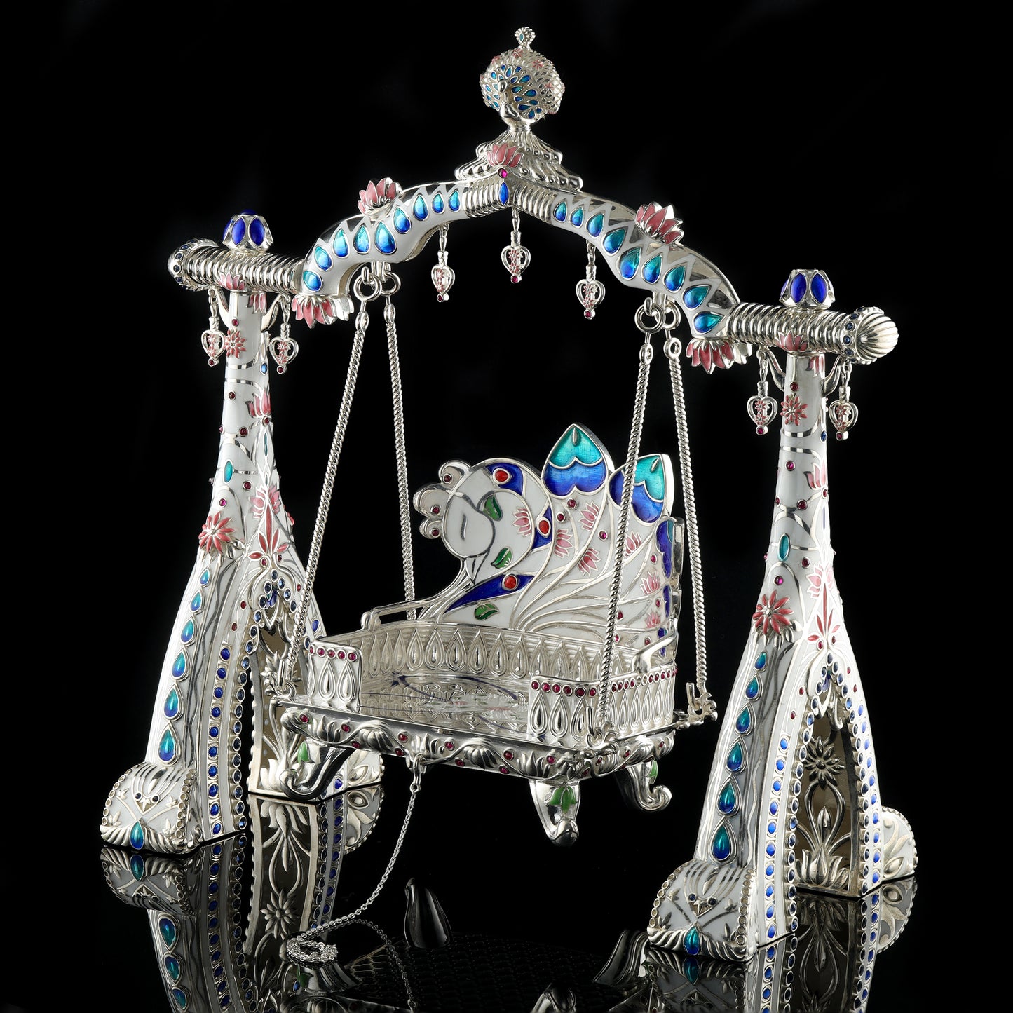 925 Silver High Polished Pichvai Jhula