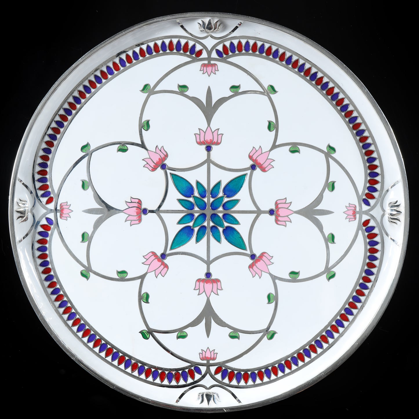 925 Silver High Polished Pichvai Thali