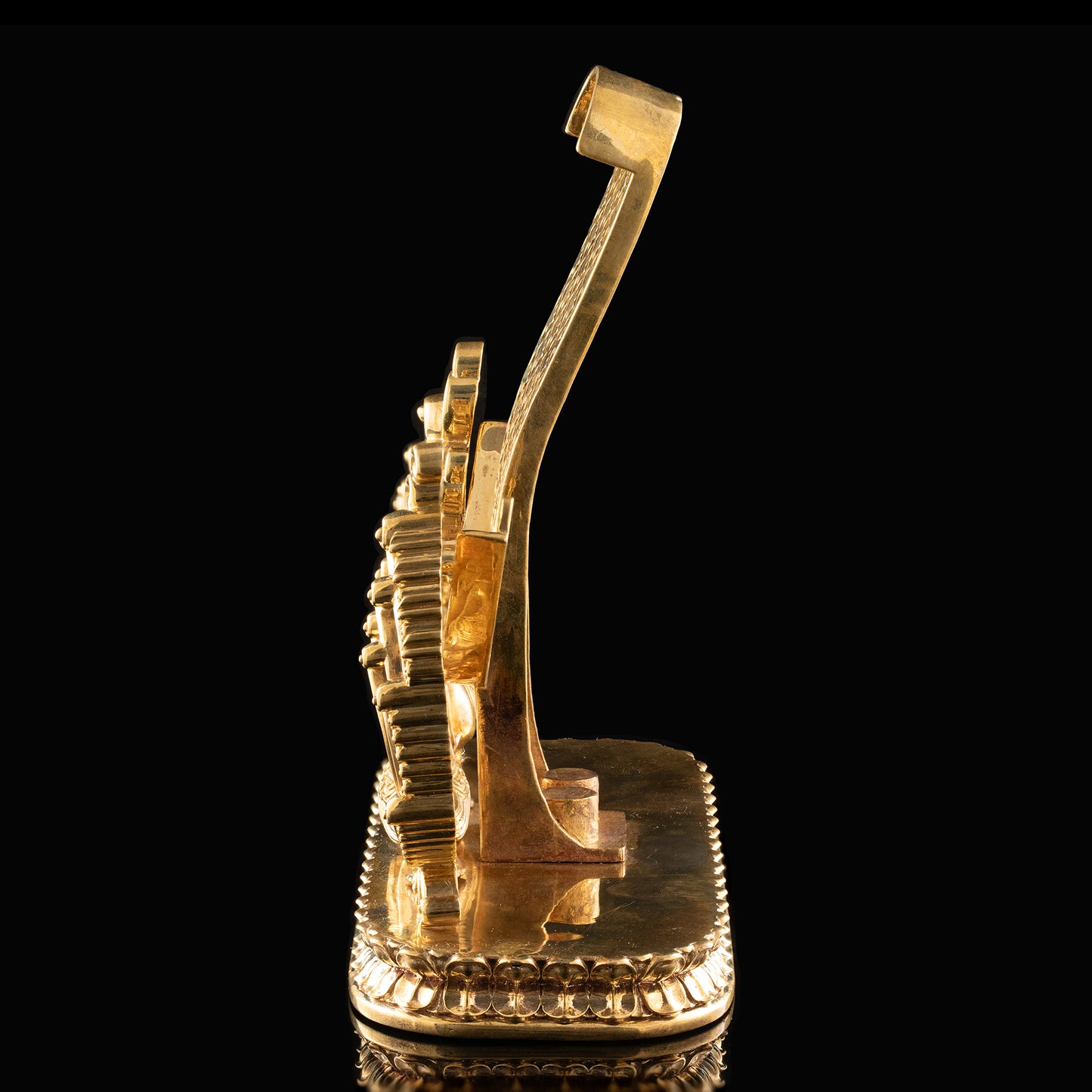 Brass High Polished Peacock Stand for Siddha Chakra