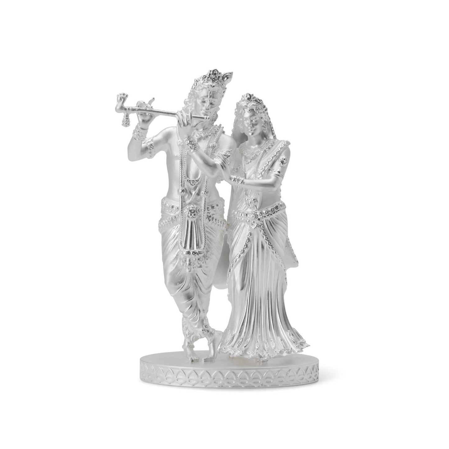 Silver Mixed Finish Radha Krishna