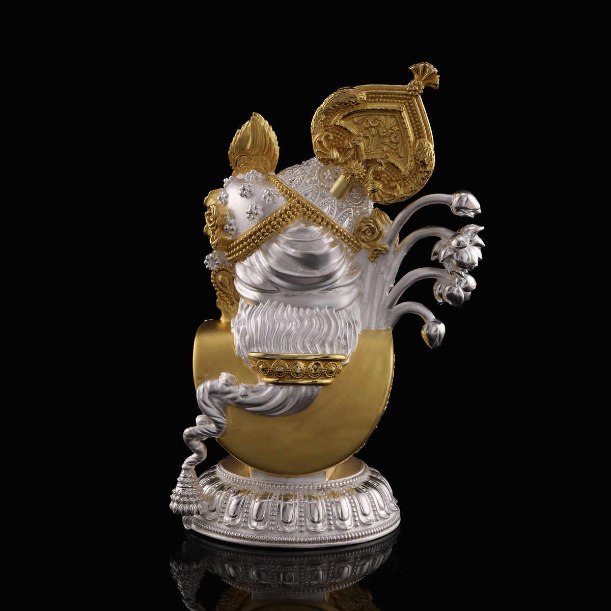 925 Silver Mixed Finish Shrinathji Torso Idol