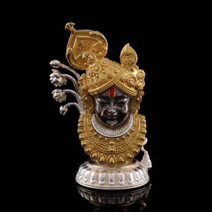 925 Silver Mixed Finish Shrinathji Torso Idol