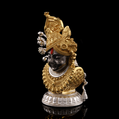 925 Silver Mixed Finish Shrinathji Torso Idol