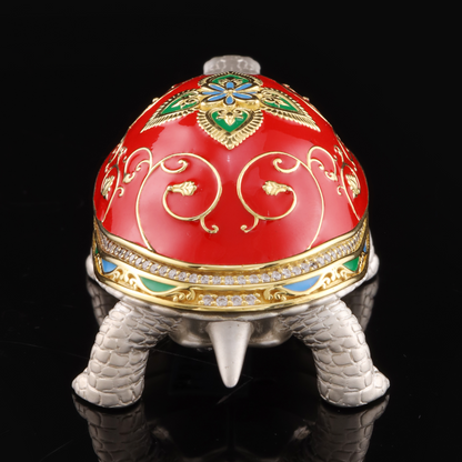 925 Silver Mixed Finish Studded Tortoise Design 1
