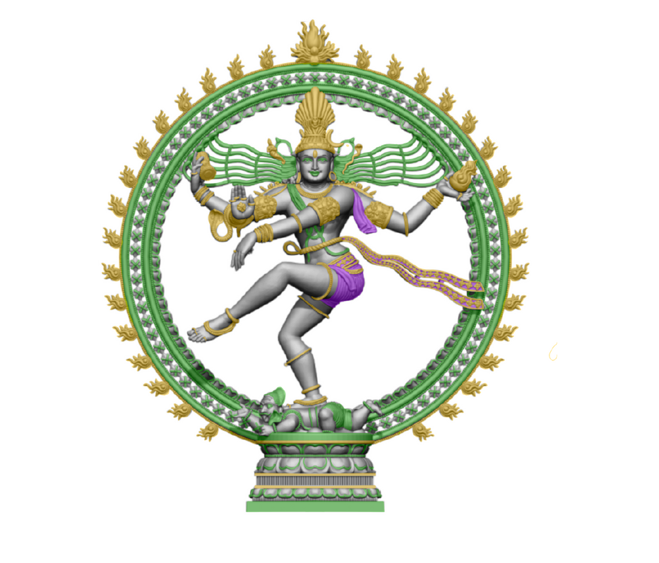 925 Silver Mixed Finish Nataraj Murti Design 3