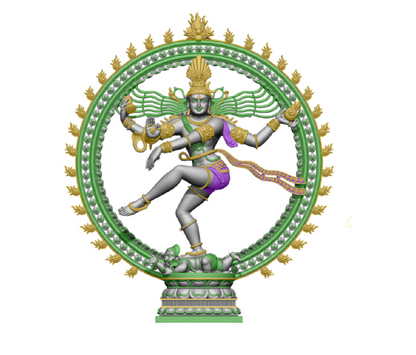 925 Silver Mixed Finish Nataraj Murti Design 3