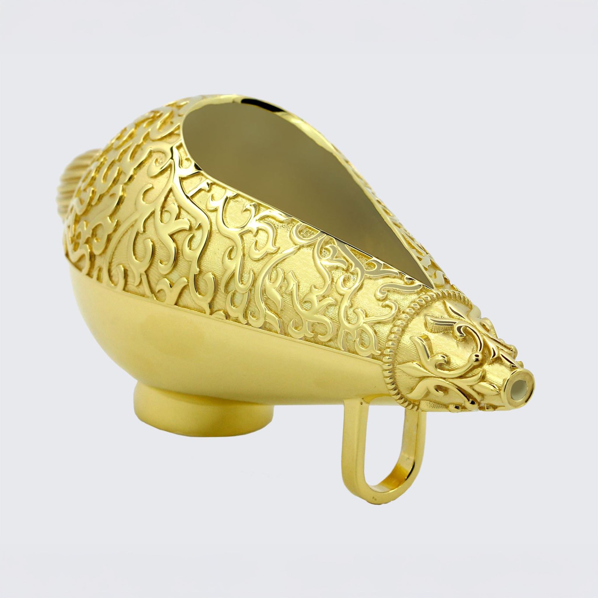 Shanka Types 925 Silver Semi Polished Shanka Conch Shell – Aatman by Imaginarium ...