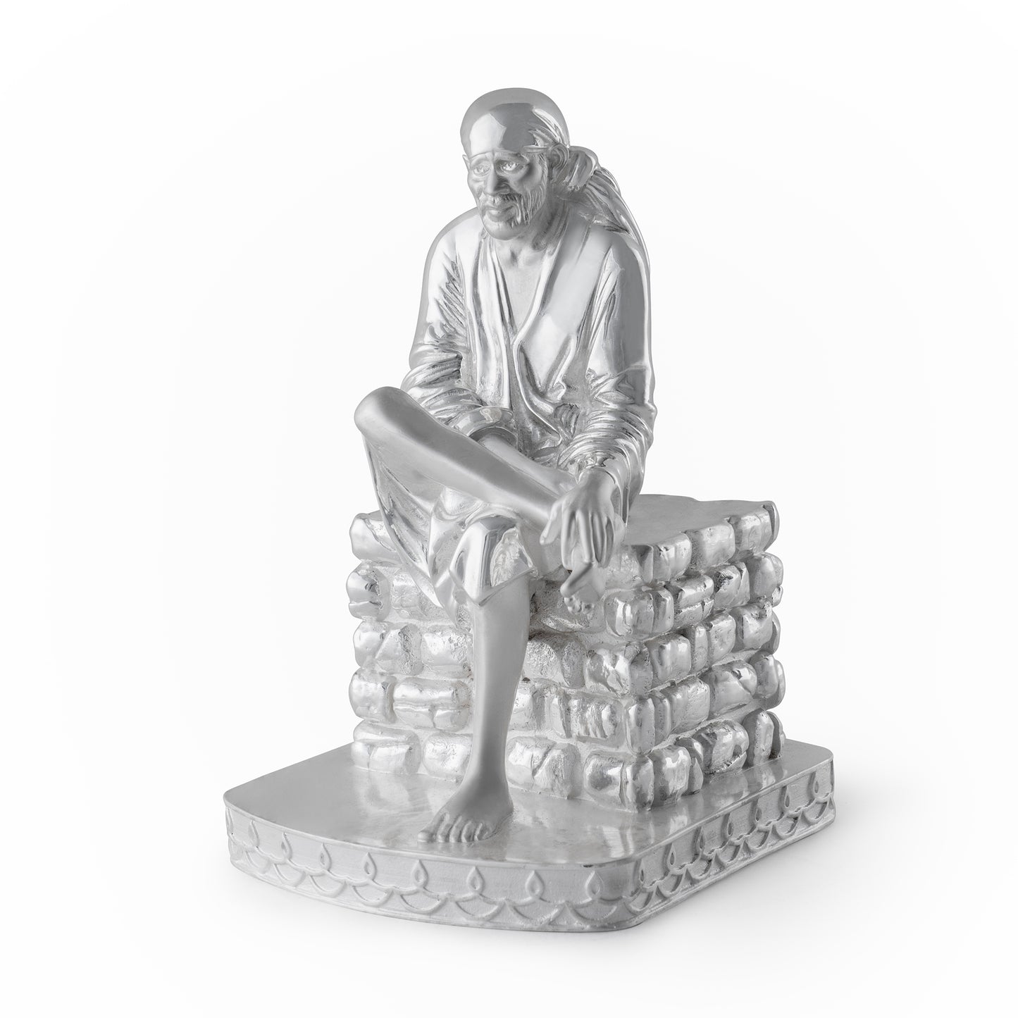 Silver Mixed Finish Shirdi Saibaba