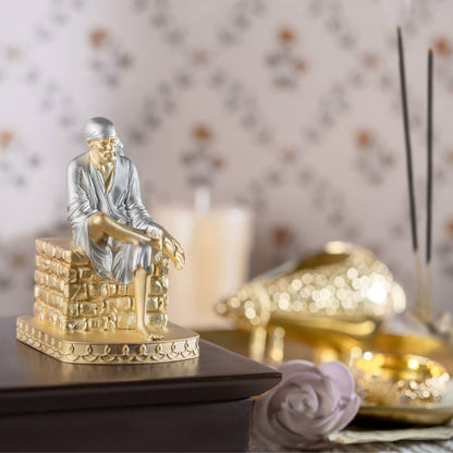 Silver Mixed Finish Shirdi Saibaba