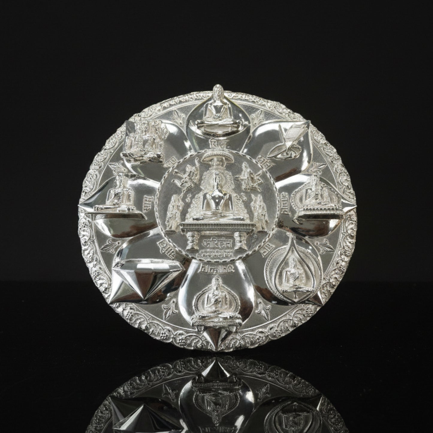 999 Silver High Polished Siddha Chakra No 2