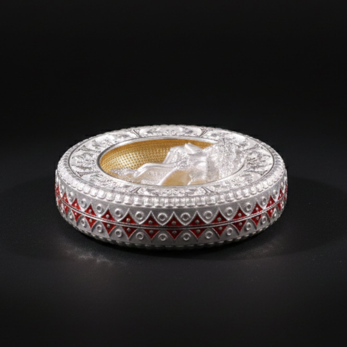 925 Silver Mixed Finish Lakshmi Coin