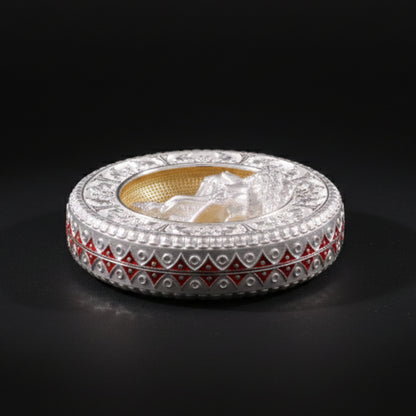 925 Silver Mixed Finish Lakshmi Coin