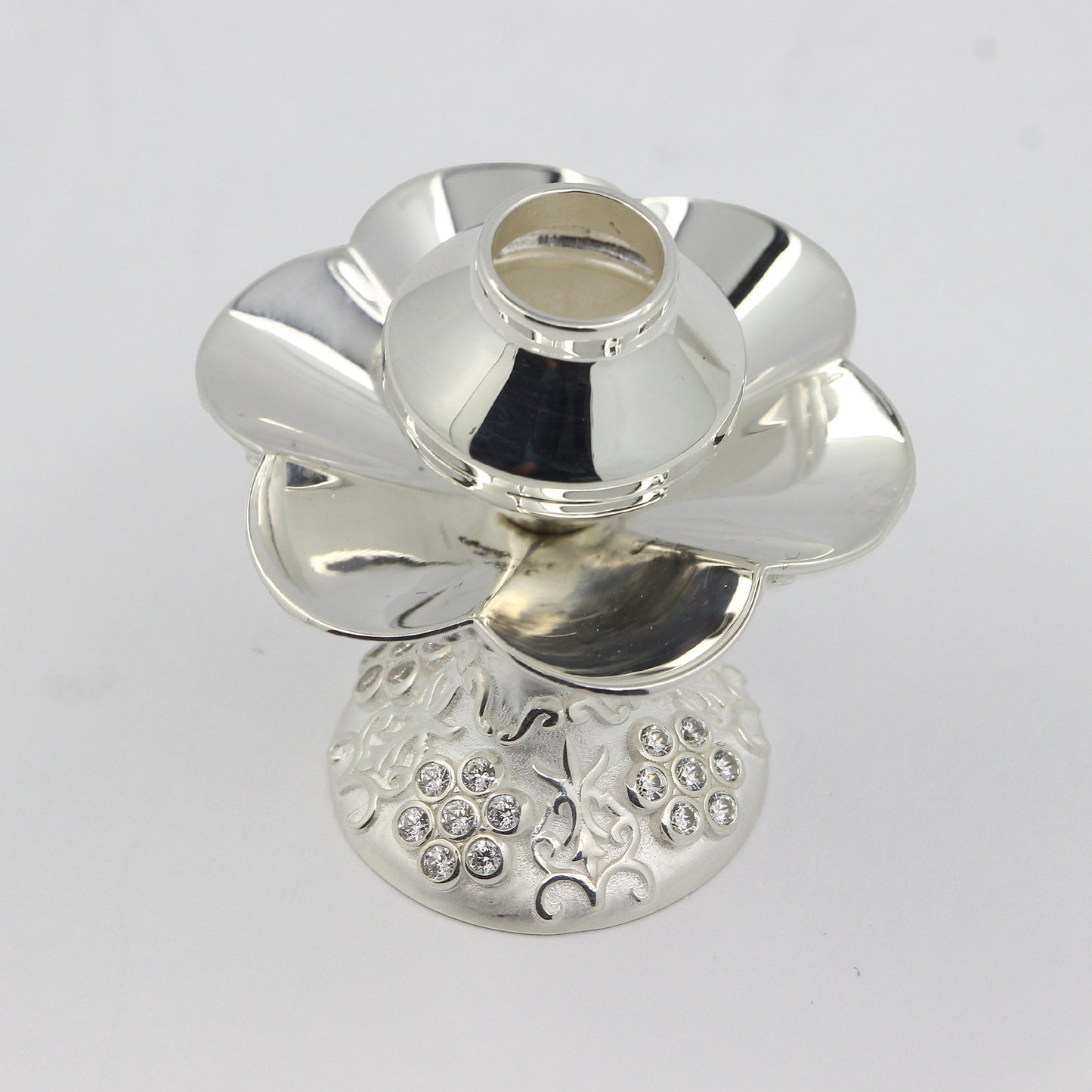 925 Silver High Polished Studded Dhoop Stand