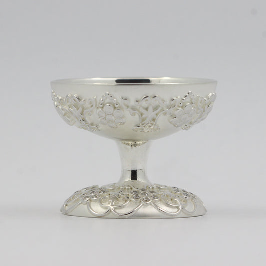 925 Silver High Polished Studded Diya Stand