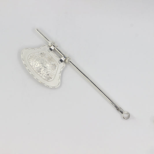 925 Silver Mixed Finish Studded Fan