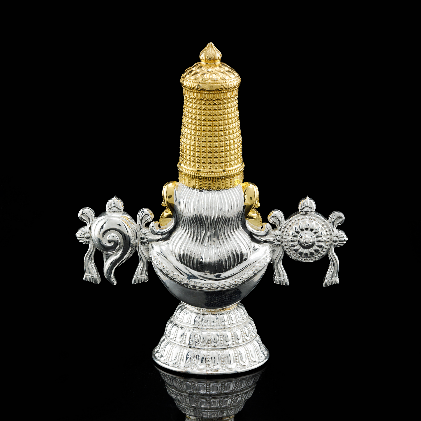 925 Silver Mixed Finish Tirupati Balaji Torso Idol