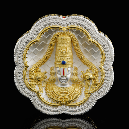 925 Silver Mixed Finish Tirupati Balaji Bust Coin