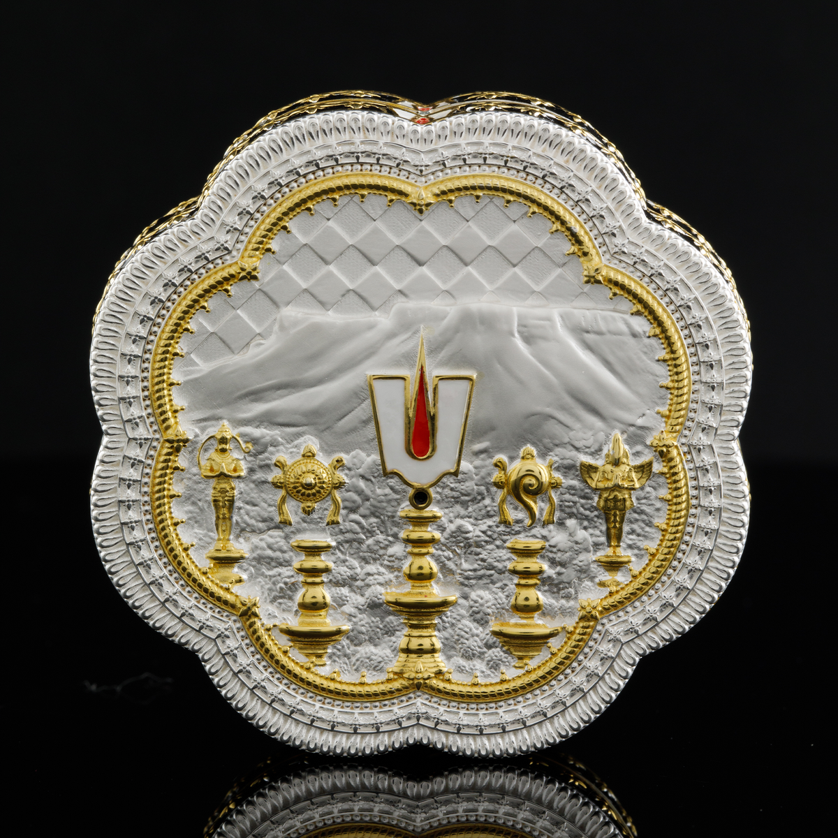 925 Silver Mixed Finish Tirupati Balaji Bust Coin