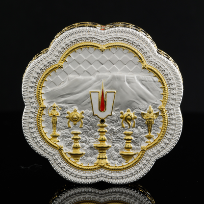 925 Silver Mixed Finish Tirupati Balaji Bust Coin
