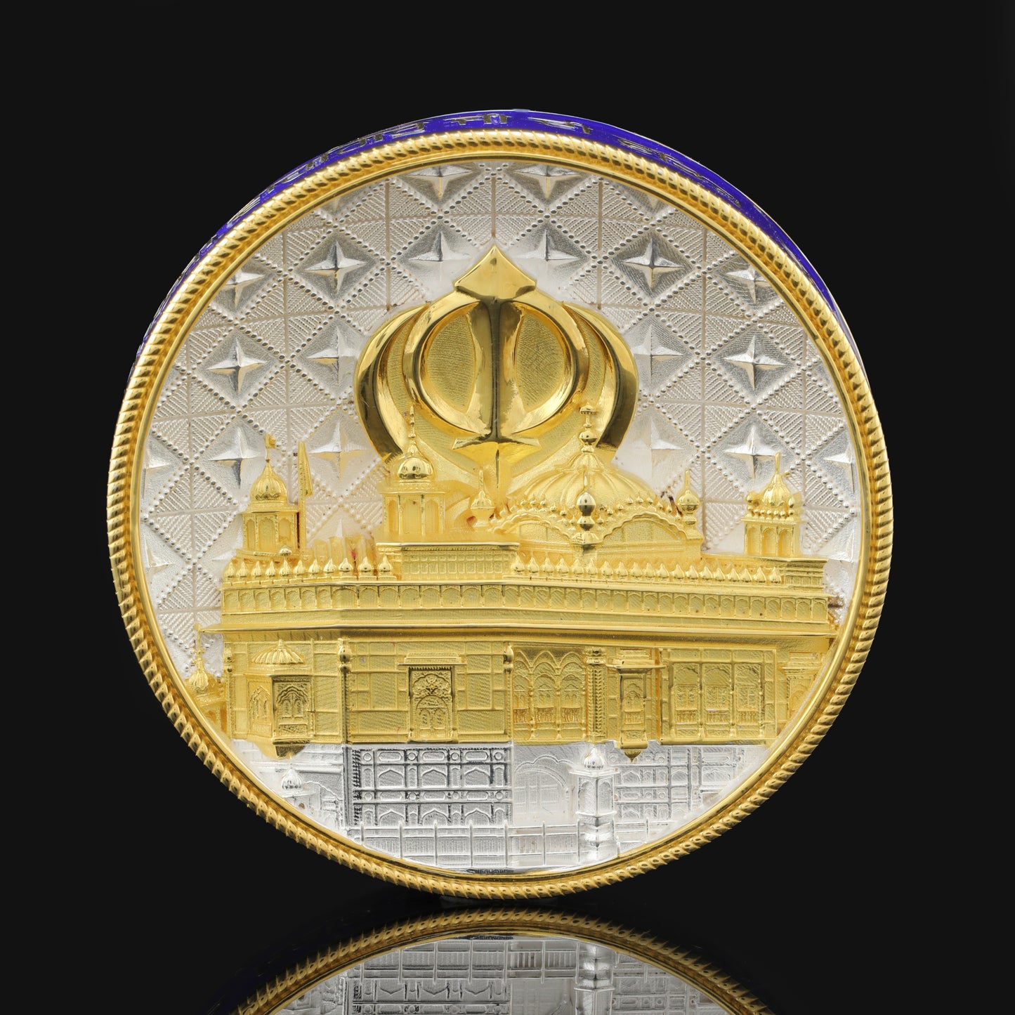 925 Silver Mixed Finish Ik Onkar Coin