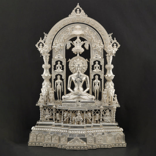 999 Silver High Polished Panch Tirth Design 02 (JY)