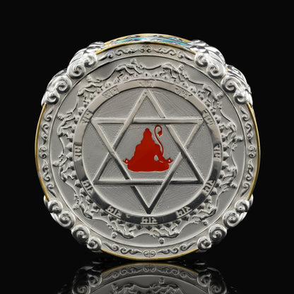 925 Silver Mixed Finish Hanumanji with Mantra Coin