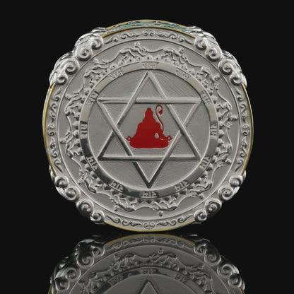 925 Silver Mixed Finish Hanumanji with Mantra Coin