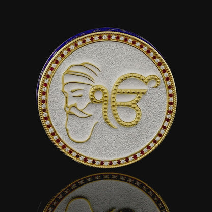 925 Silver Mixed Finish Ik Onkar Coin