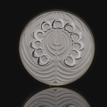 925 Silver Mixed Finish Peacock Coin