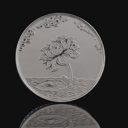 925 Silver Mixed Finish Lakeside Elephant Coin